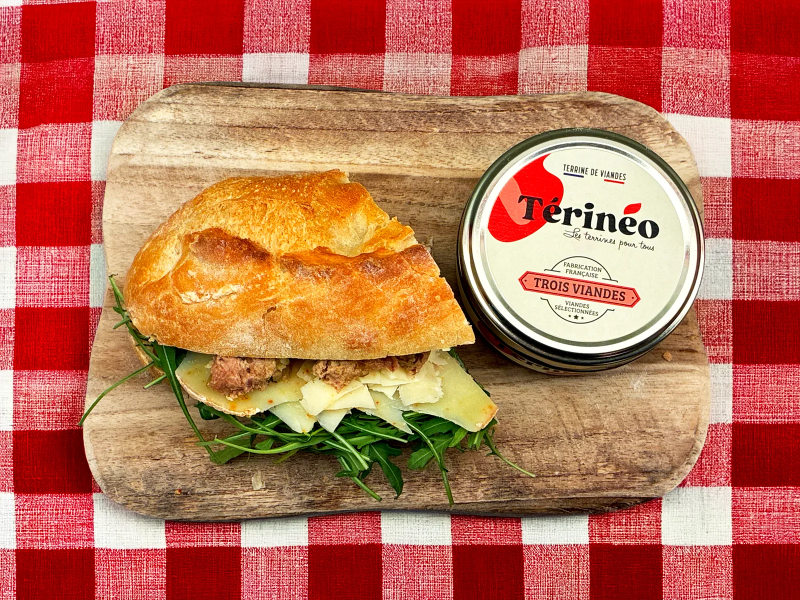 Sandwich campagnard à la terrine Térinéo Trois Viandes